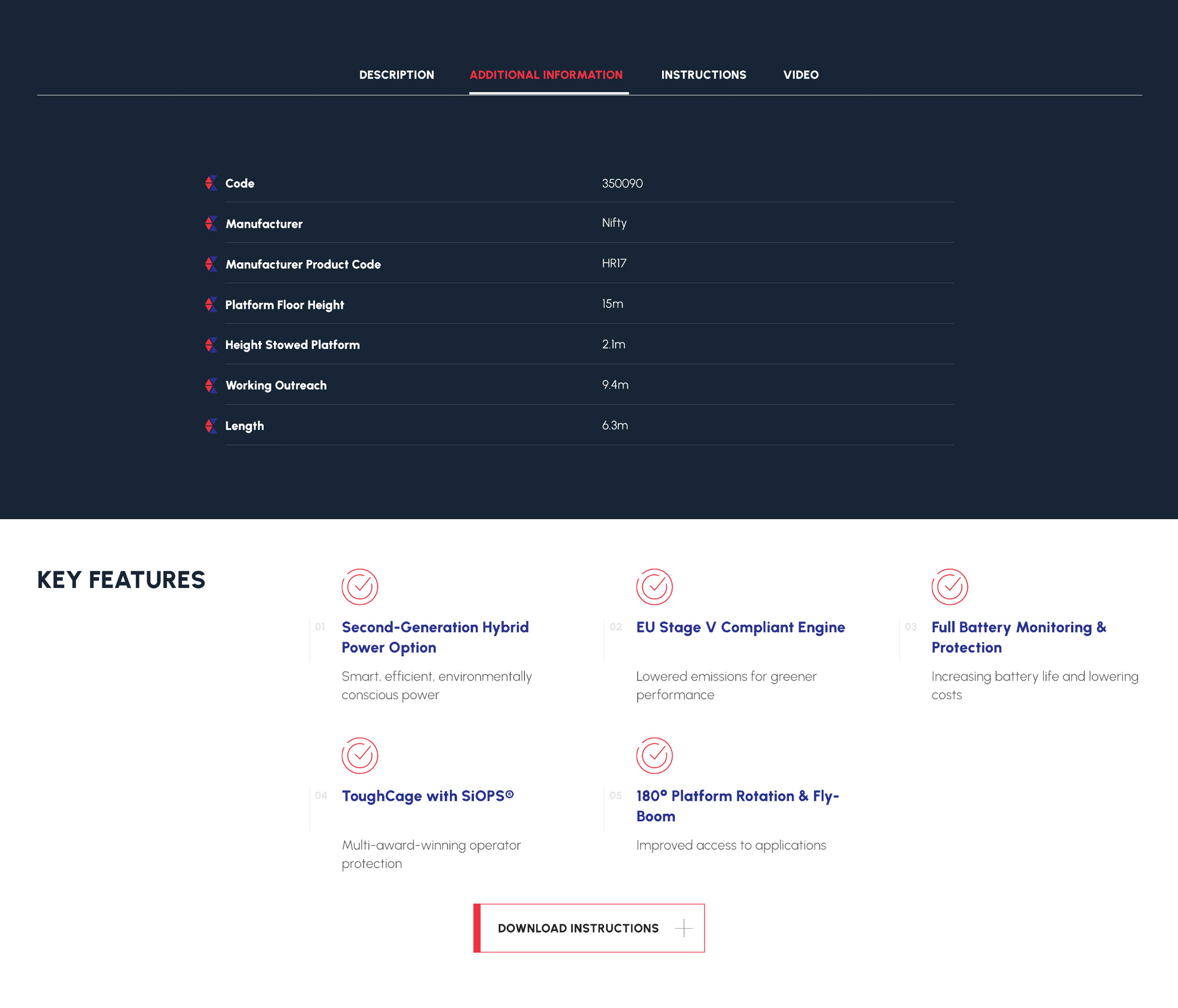 Hire Centres website preview